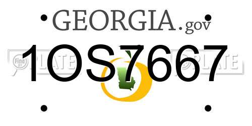 1OS7667 Georgia License Plate