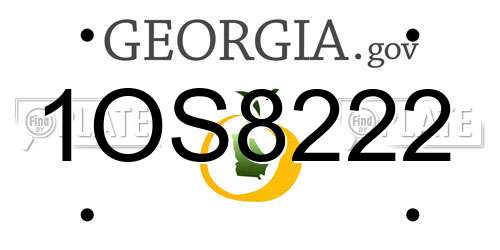 1OS8222 Georgia License Plate