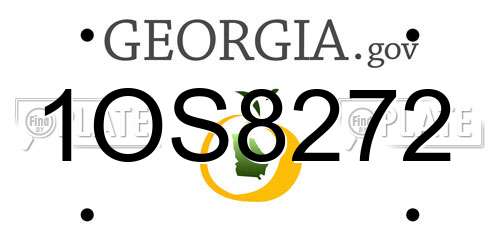 1OS8272 Georgia License Plate