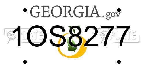 1OS8277 Georgia License Plate