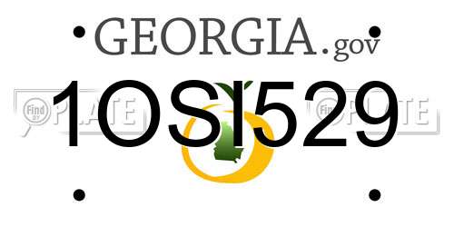 1OSI529 Georgia License Plate