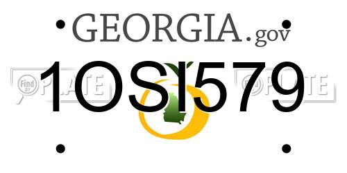 1OSI579 Georgia License Plate