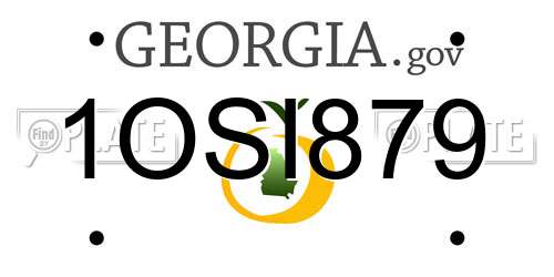 1OSI879 Georgia License Plate