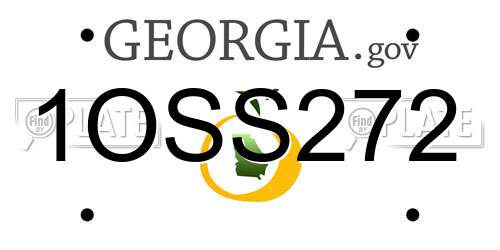 1OSS272 Georgia License Plate