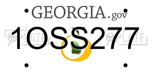 1OSS277 Georgia License Plate