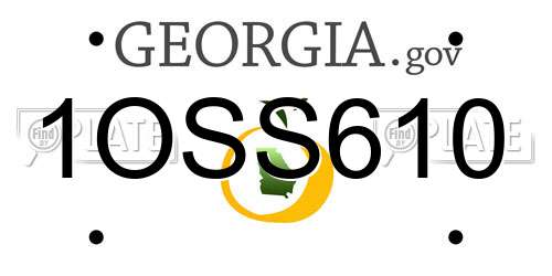 1OSS610 Georgia License Plate