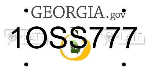 1OSS777 Georgia License Plate