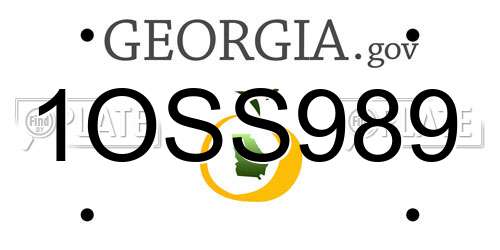 1OSS989 Georgia License Plate