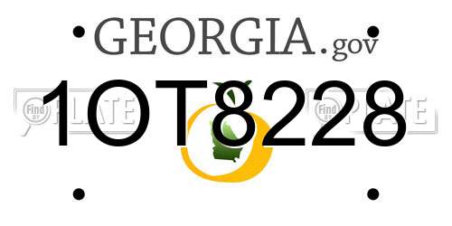 1OT8228 Georgia License Plate