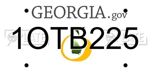 1OTB225 Georgia License Plate