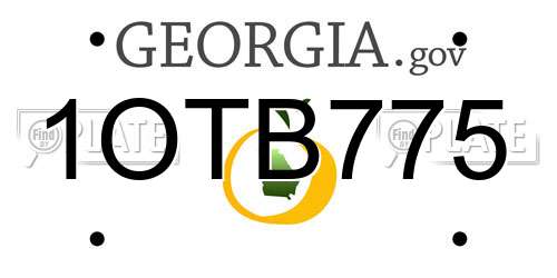 1OTB775 Georgia License Plate