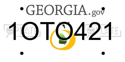 1OTO421 Georgia License Plate