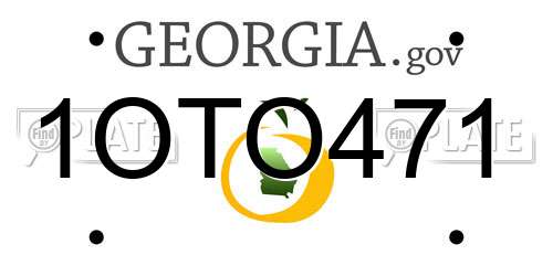 1OTO471 Georgia License Plate