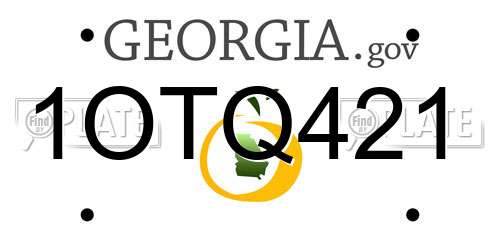 1OTQ421 Georgia License Plate