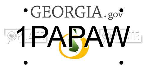 1PAPAW Georgia License Plate