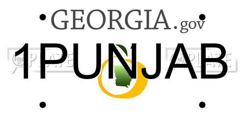 1PUNJAB Georgia License Plate