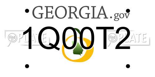 1Q00T2 Georgia License Plate