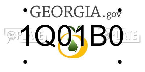 1Q01B0 Georgia License Plate