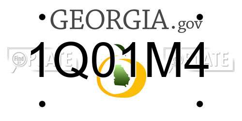 1Q01M4 Georgia License Plate