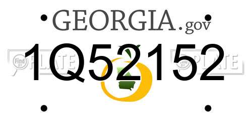 1Q52152 Georgia License Plate