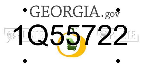 1Q55722 Georgia License Plate