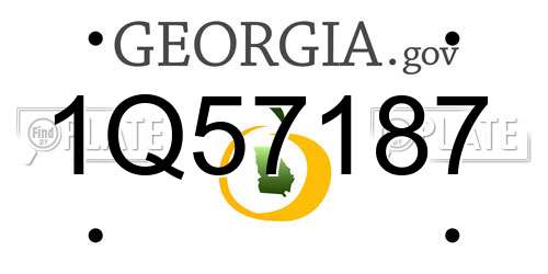 1Q57187 Georgia License Plate
