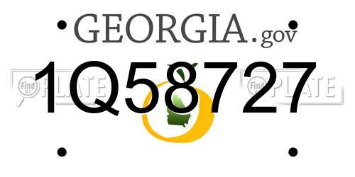 1Q58727 Georgia License Plate