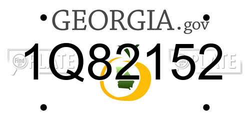 1Q82152 Georgia License Plate
