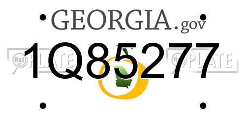 1Q85277 Georgia License Plate