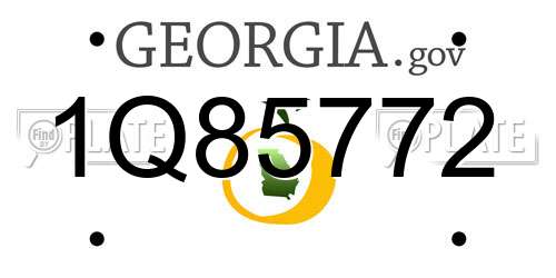 1Q85772 Georgia License Plate
