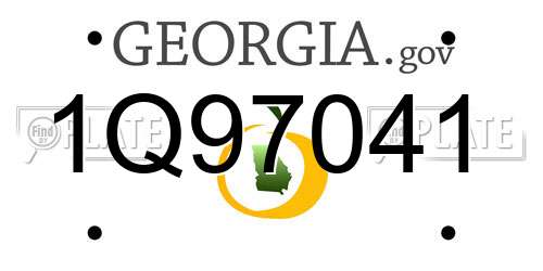1Q97041 Georgia License Plate