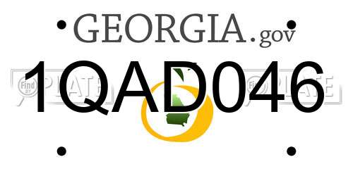 1QAD046 Georgia License Plate