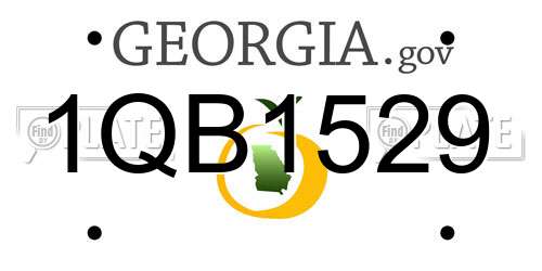 1QB1529 Georgia License Plate