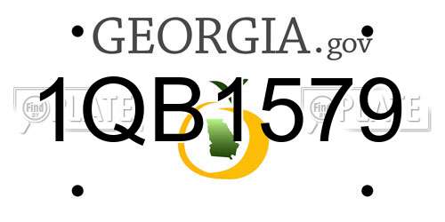 1QB1579 Georgia License Plate