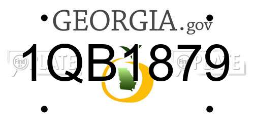 1QB1879 Georgia License Plate