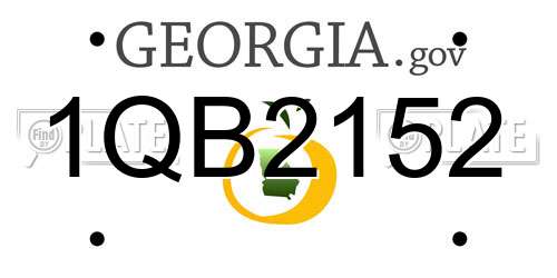 1QB2152 Georgia License Plate