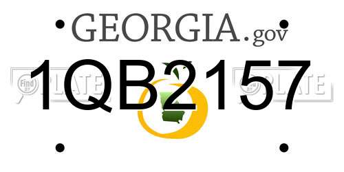 1QB2157 Georgia License Plate