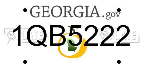 1QB5222 Georgia License Plate