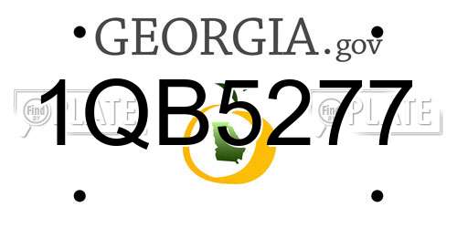 1QB5277 Georgia License Plate