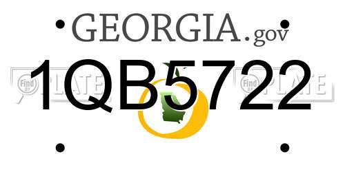 1QB5722 Georgia License Plate