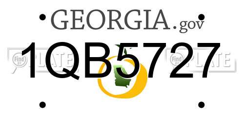 1QB5727 Georgia License Plate