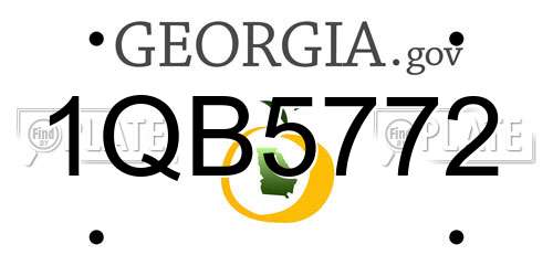 1QB5772 Georgia License Plate