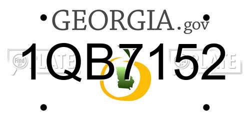 1QB7152 Georgia License Plate