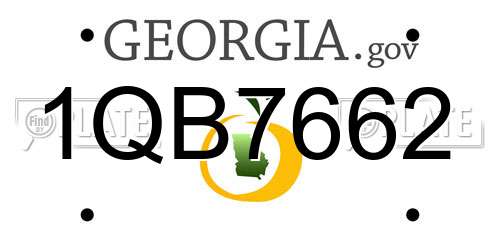 1QB7662 Georgia License Plate