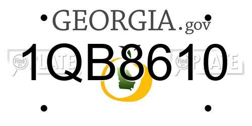 1QB8610 Georgia License Plate