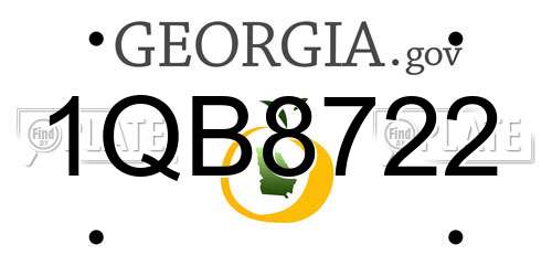 1QB8722 Georgia License Plate