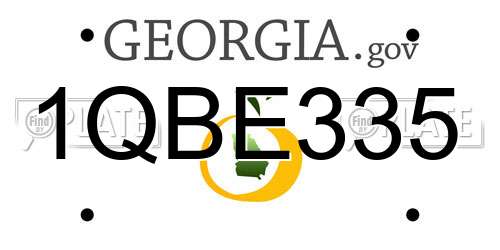 1QBE335 Georgia License Plate