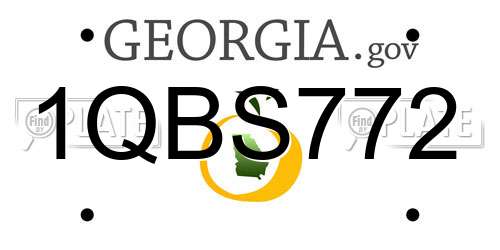 1QBS772 Georgia License Plate