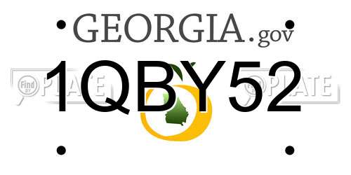 1QBY52 Georgia License Plate