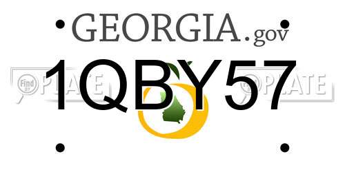1QBY57 Georgia License Plate